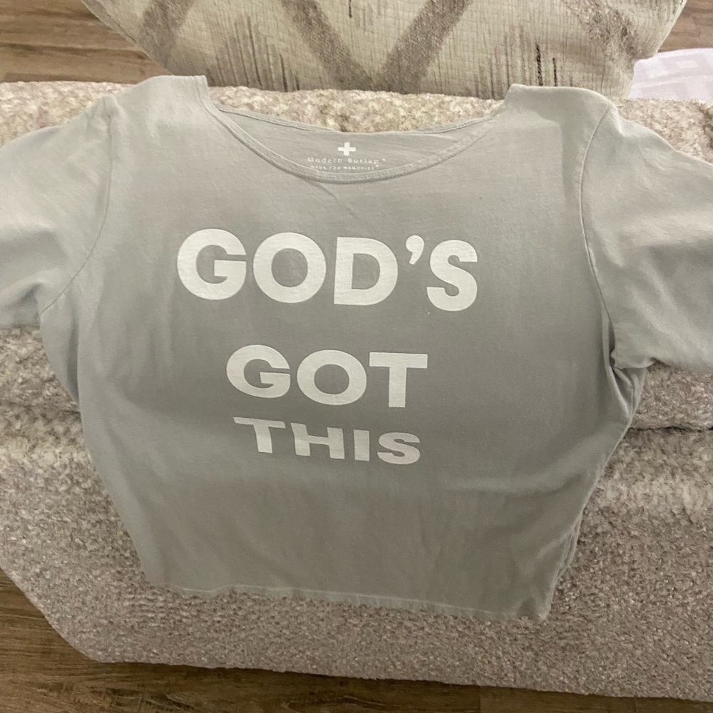 Modern Burlap Kids tee Size 10